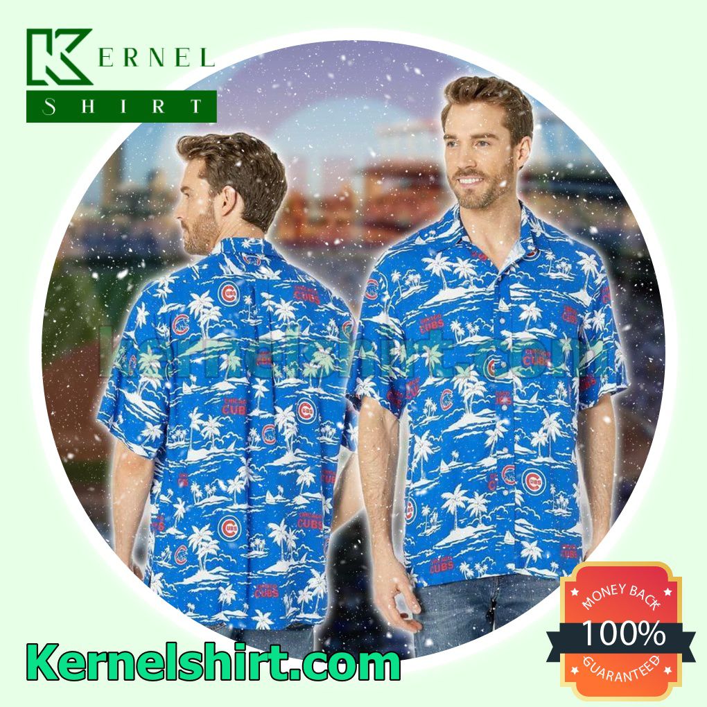 Chicago Cubs Palm Tree Island Fashion Blue Beach Shirt