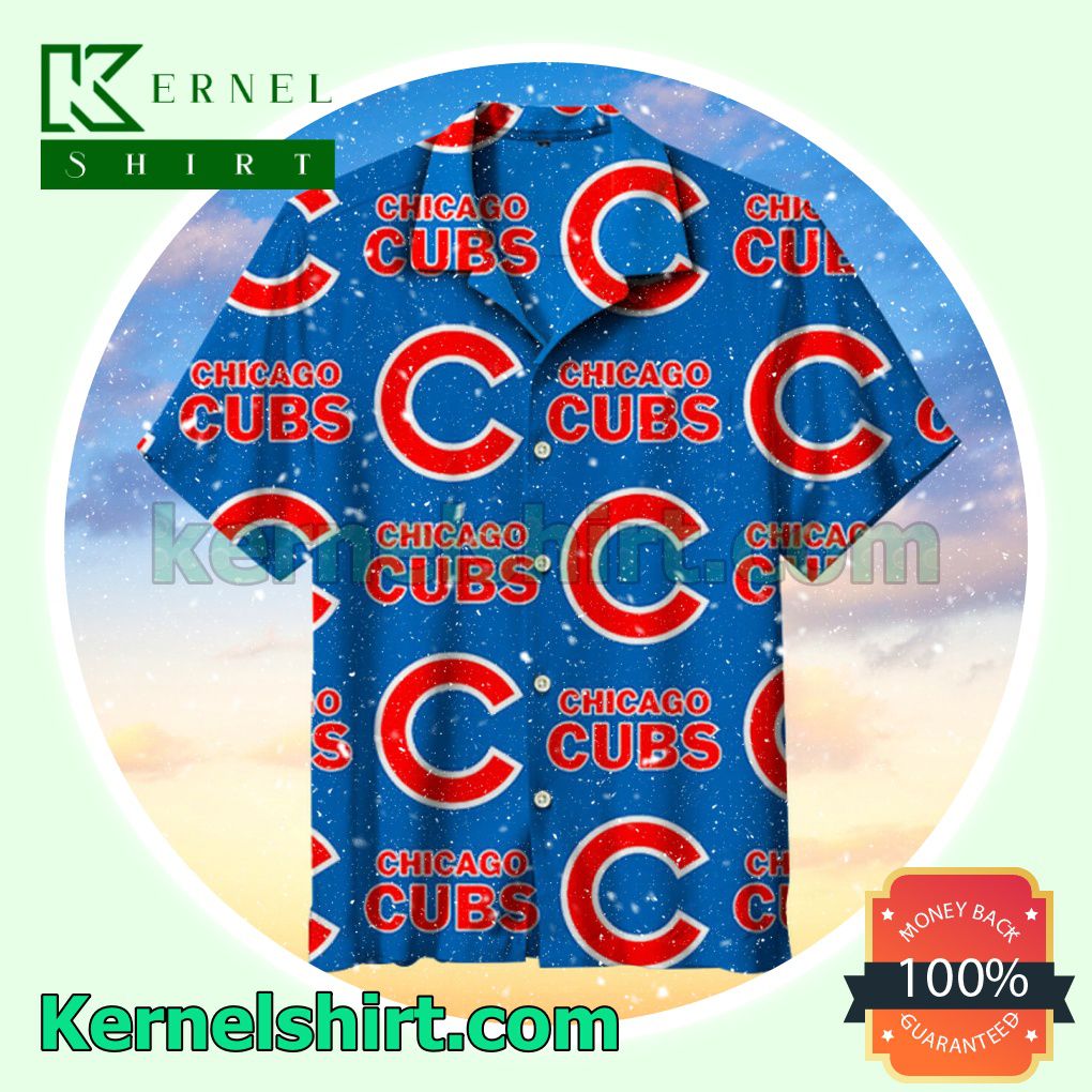 Chicago Cubs Tone On Tone Red Blue Beach Shirt