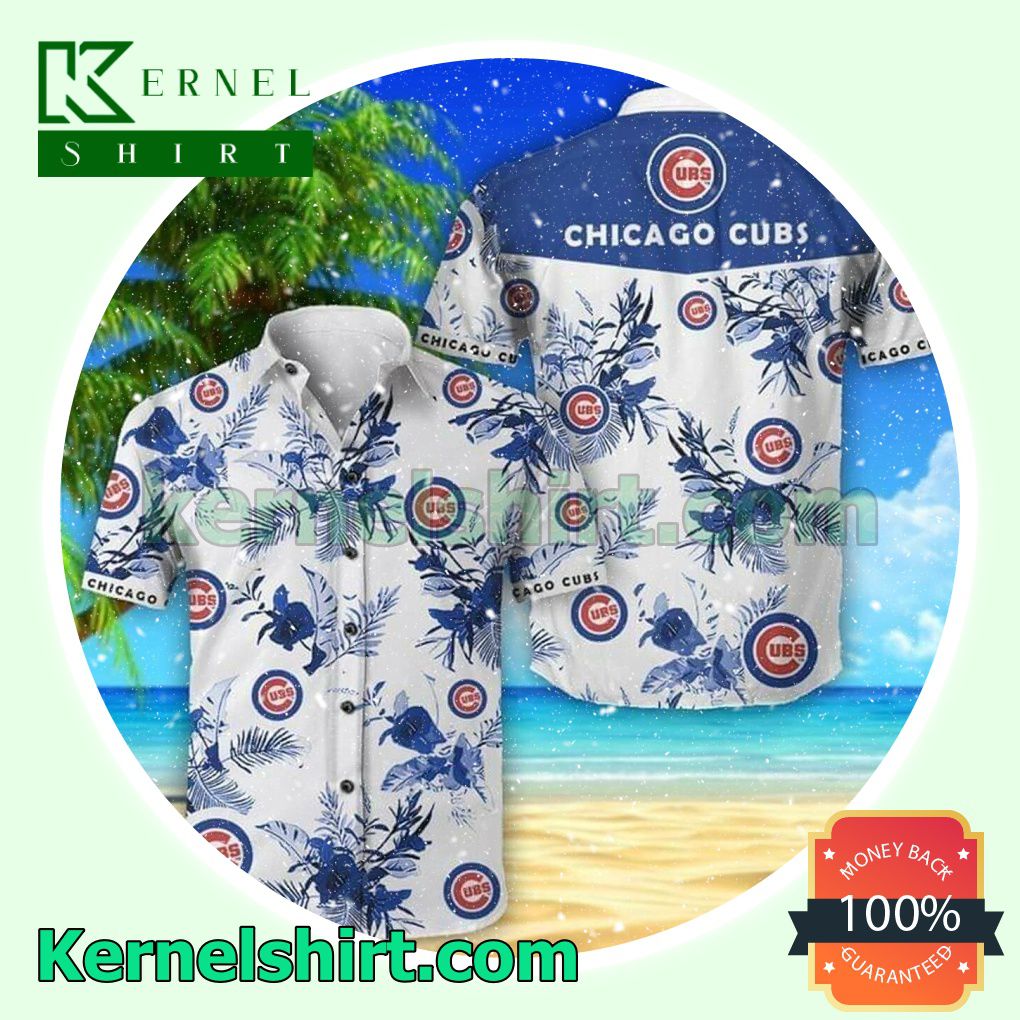 Check out Chicago Cubs With Floral Summer Vacation Beach Shirt