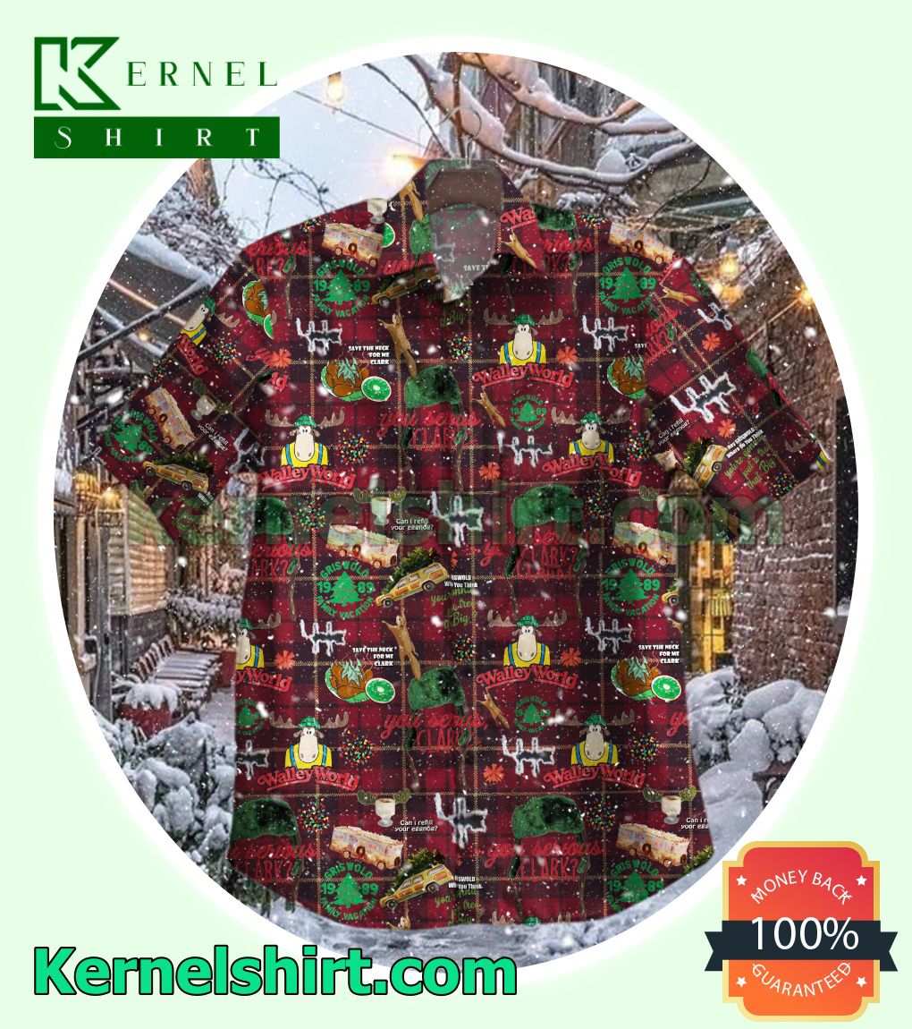 Christmas Vacation Red Plaid Beach Shirts