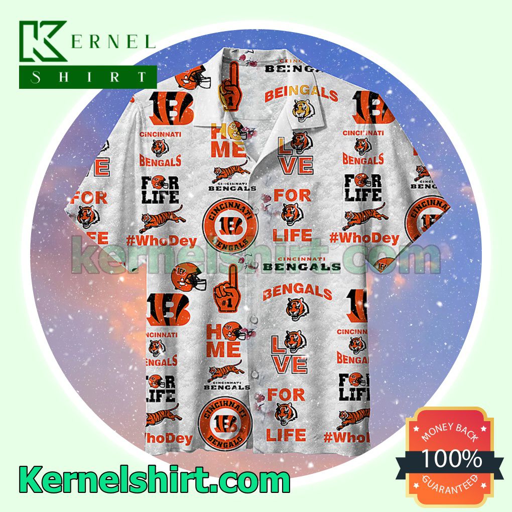 Cincinnati Bengals Love For Life Beach Shirt