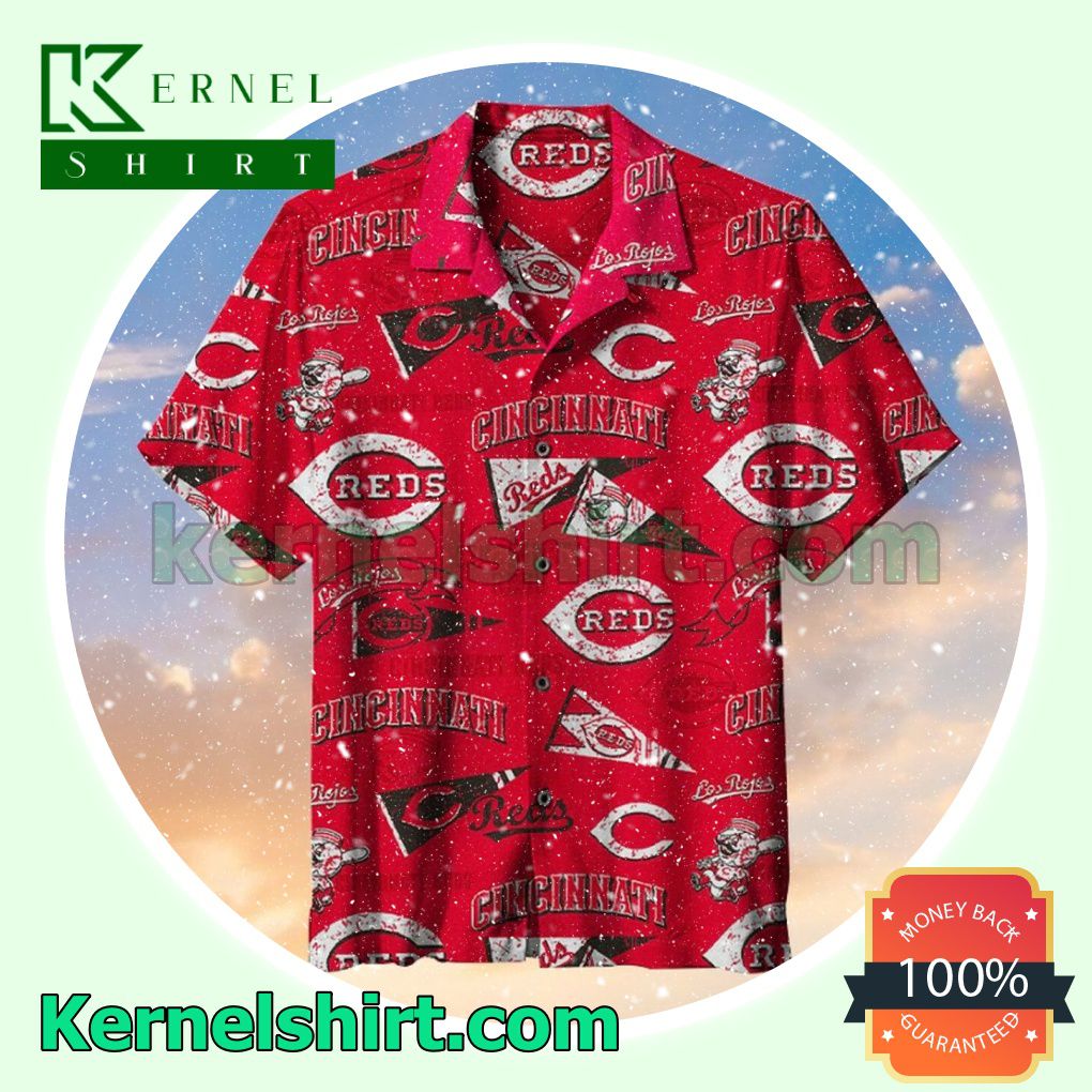 Cincinnati Reds Los Rojos Red Beach Shirt