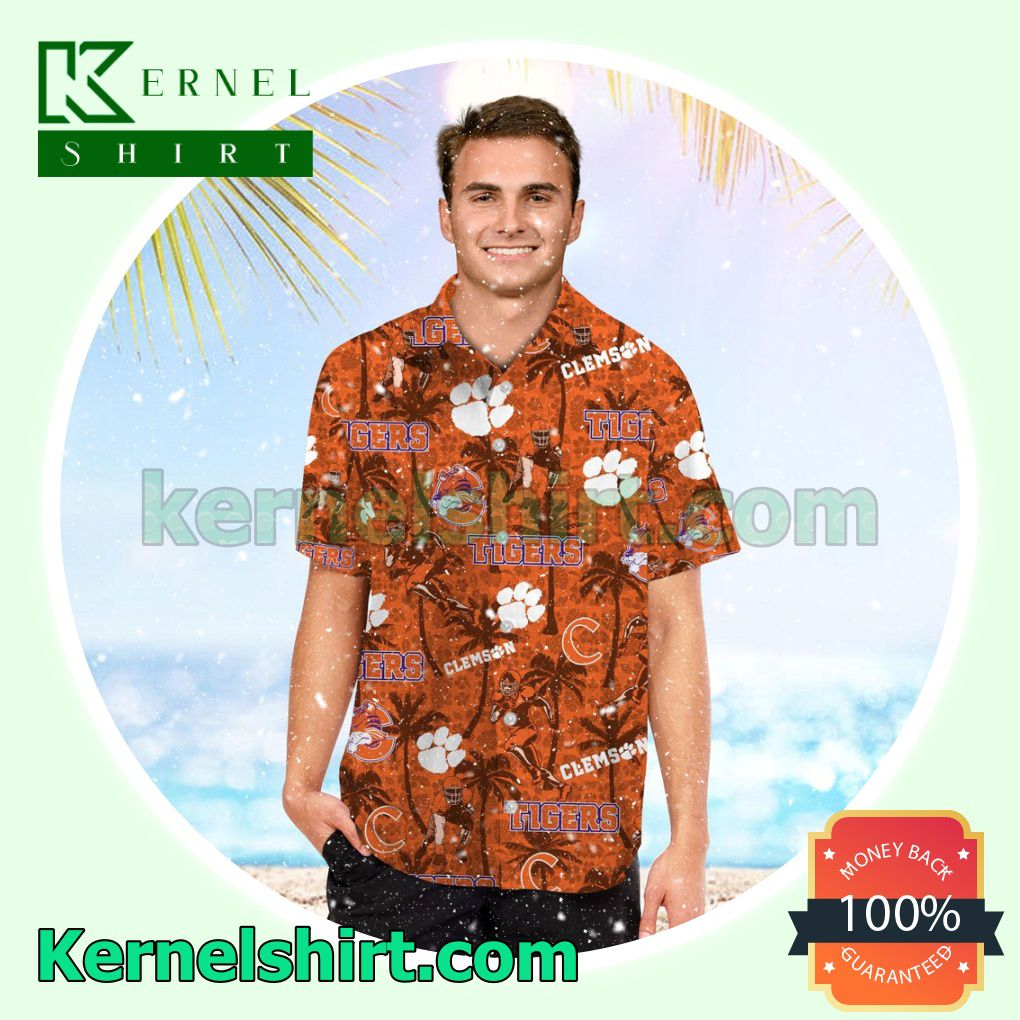 Clemson Tigers Tropical Coconut Tree Summer Hawaiian Shirt