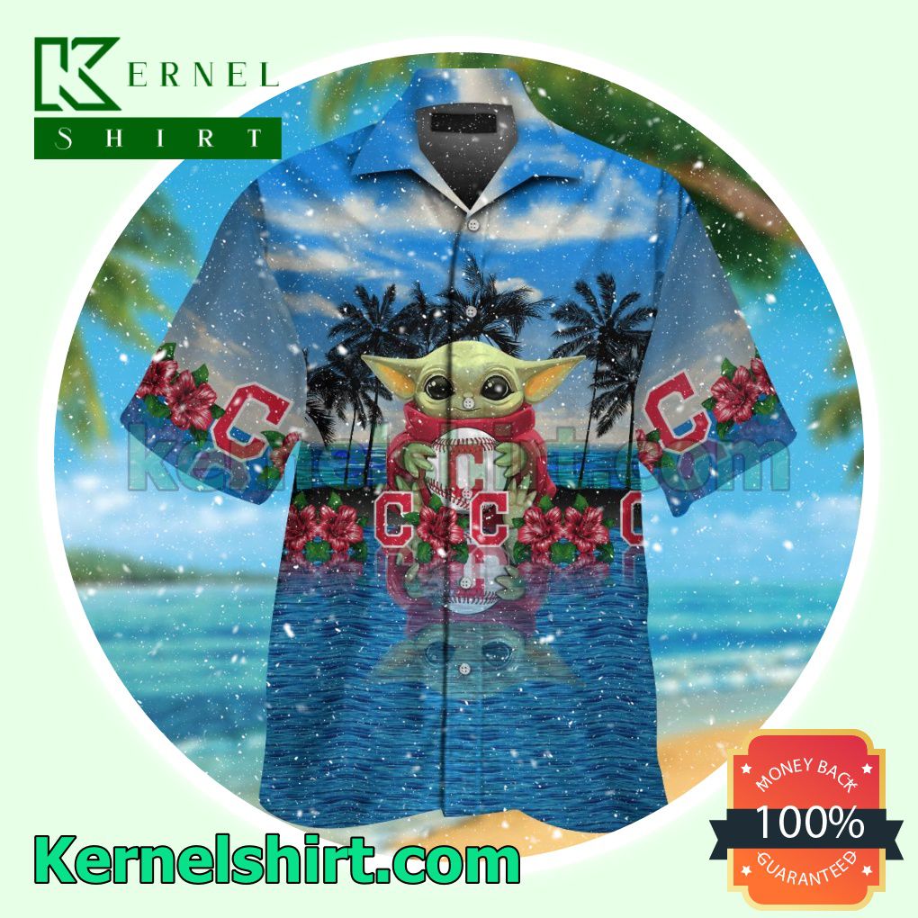 Cleveland Indians & Baby Yoda Summer Hawaiian Shirt