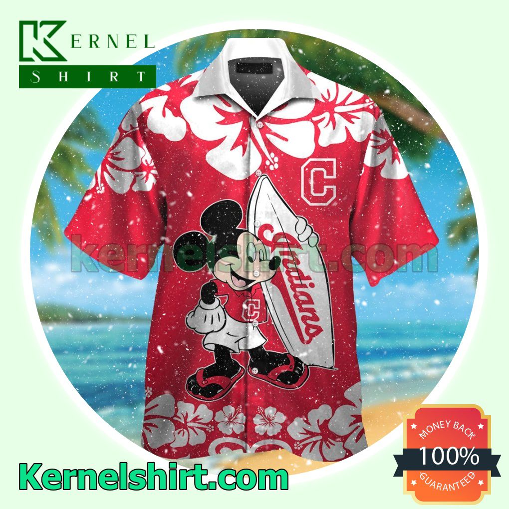 Cleveland Indians Mickey Mouse Summer Hawaiian Shirt