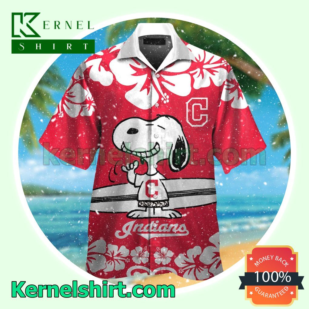 Cleveland Indians Snoopy Summer Hawaiian Shirt