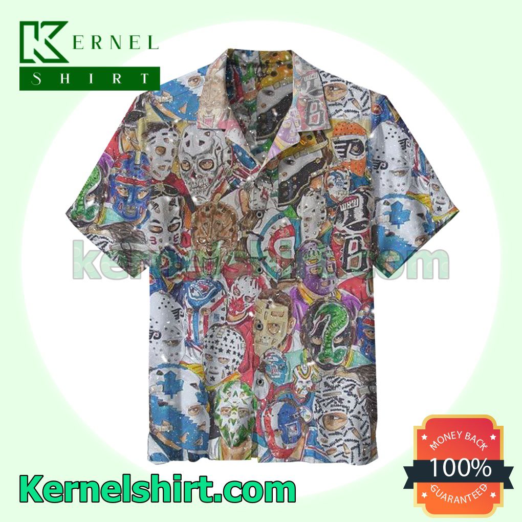 Colorful Fashion Mask Trend Beach Shirt