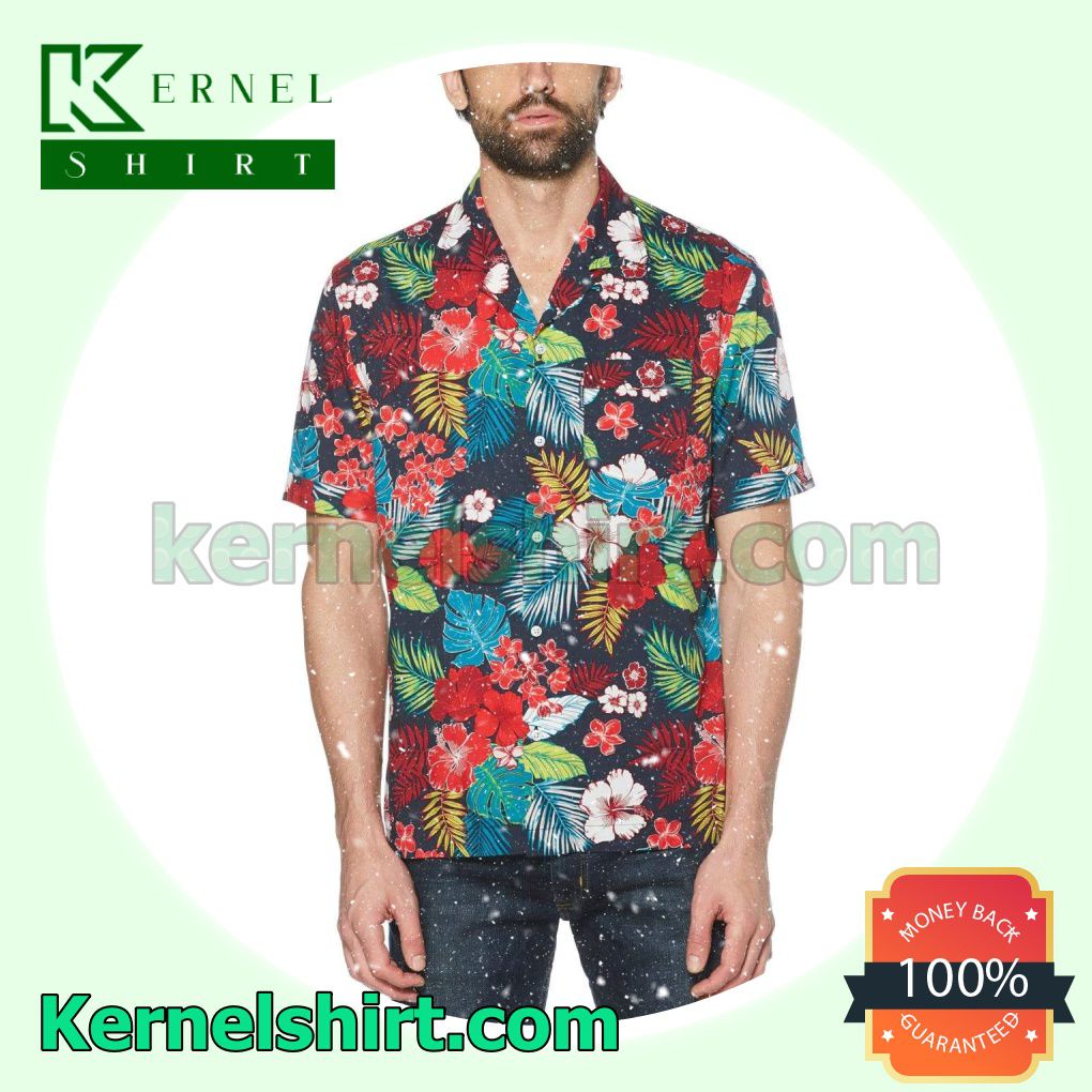 Colorful Tropical Flower Beach Shirts