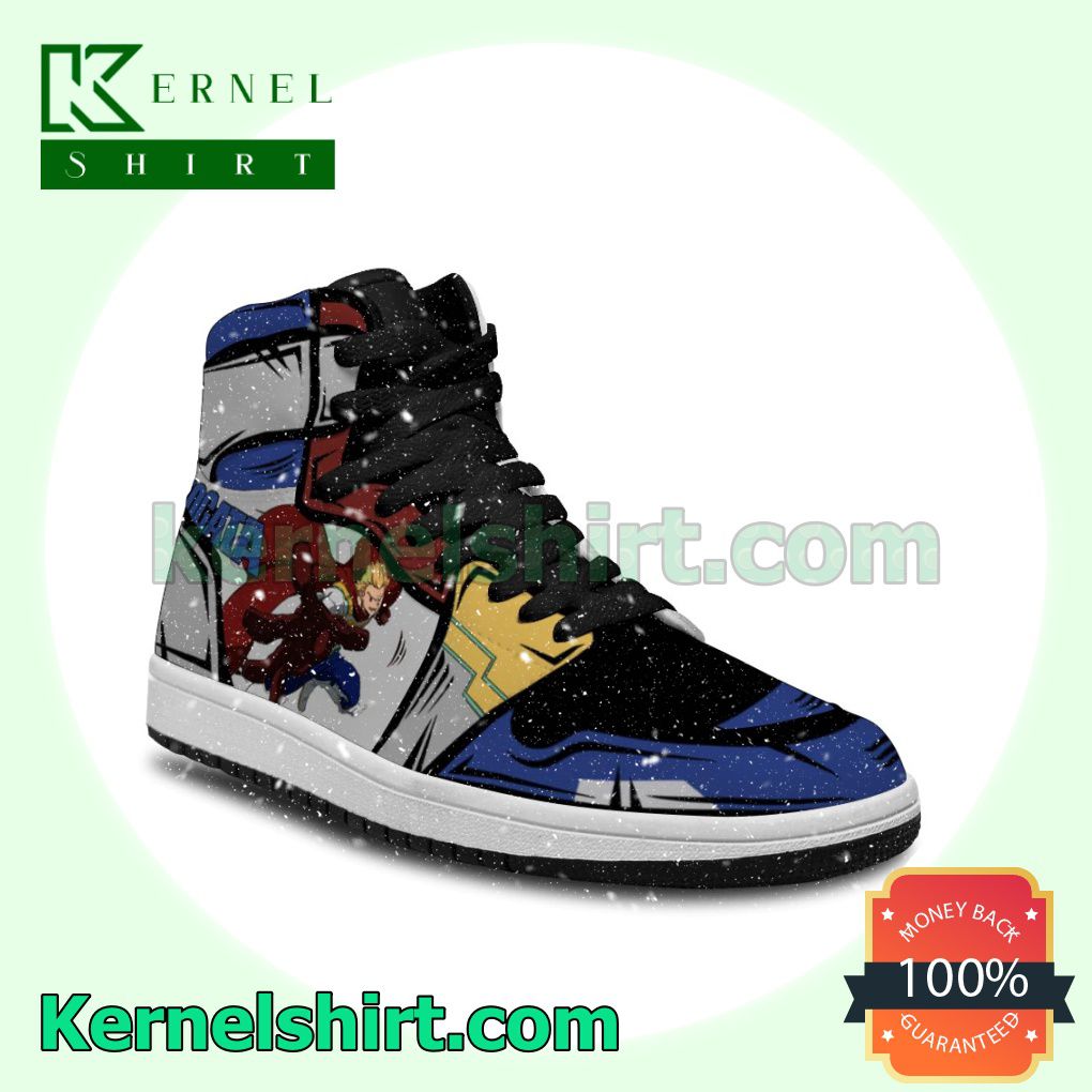 Cool Classic My Hero Academia BNHA Lemillion Solid Color Line Nike Air Jordan 1 Shoes Sneakers a