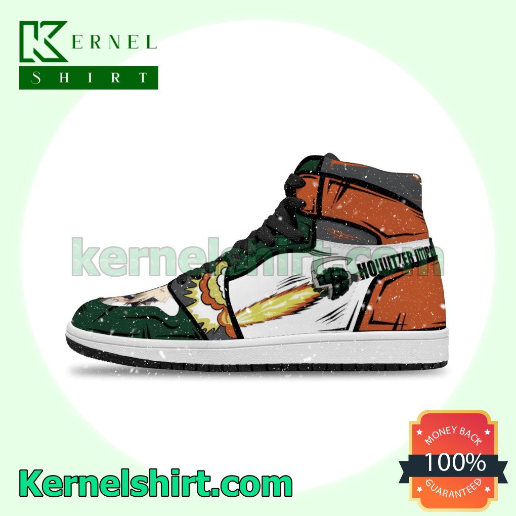 Cool Classic My Hero Academia Katsuki Bakugou Solid Color Line Nike Air Jordan 1 Shoes Sneakers