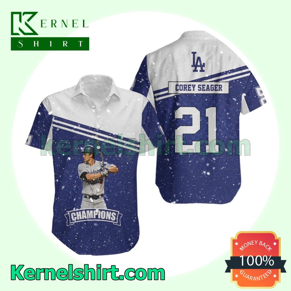 Corey Seager 5 Los Angeles Dodgers Champions Beach Shirt