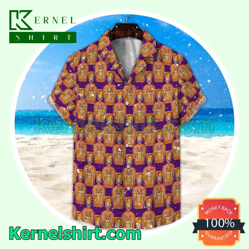 Crown Royal Bottle Seamless Pattern Aloha Beach Hawaiian Shirt