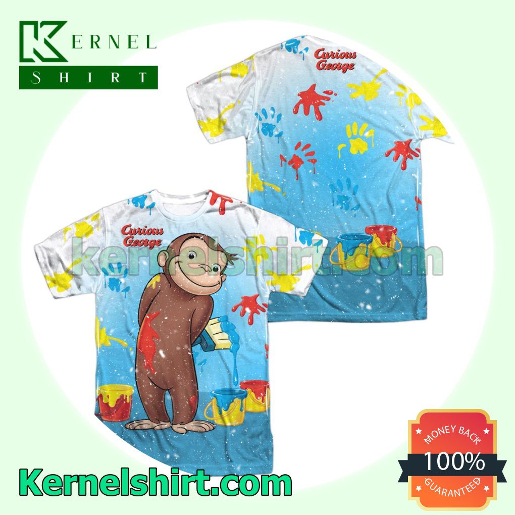 Curious George Paint All Over Birthday Shirts