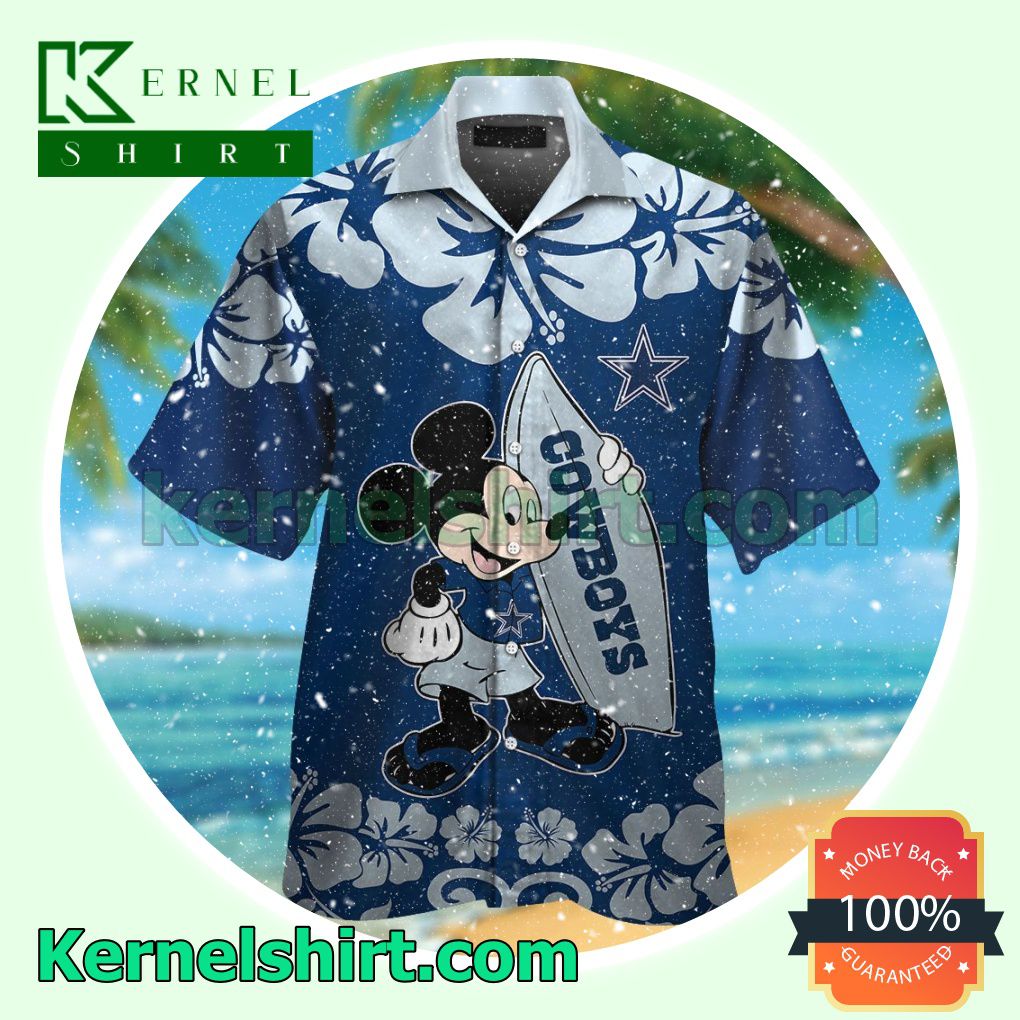 Dallas Cowboys & Mickey Mouse Summer Hawaiian Shirt