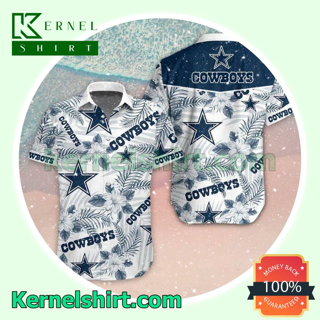 Dallas Cowboys Star Tropical Pattern Beach Shirt