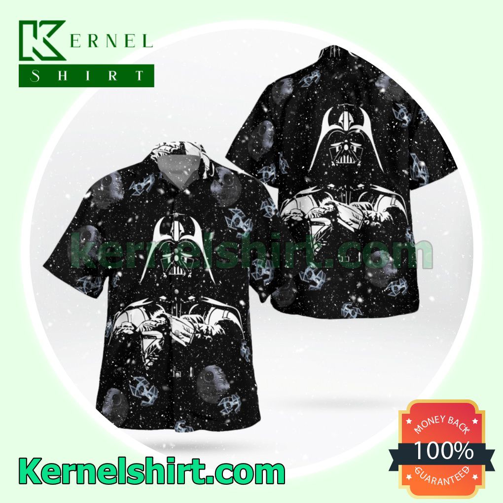 Dark Vader Galaxy Star Wars Beach Shirts