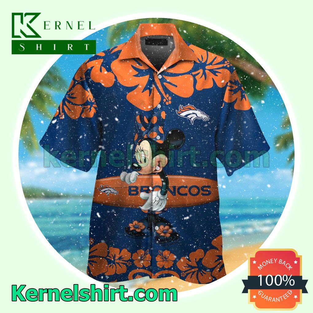 Denver Broncos & Minnie Mouse Summer Hawaiian Shirt