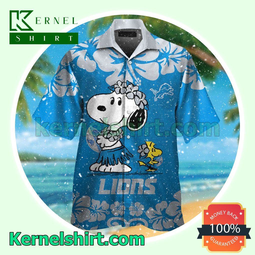 Detroit Lions & Snoopy Summer Hawaiian Shirt