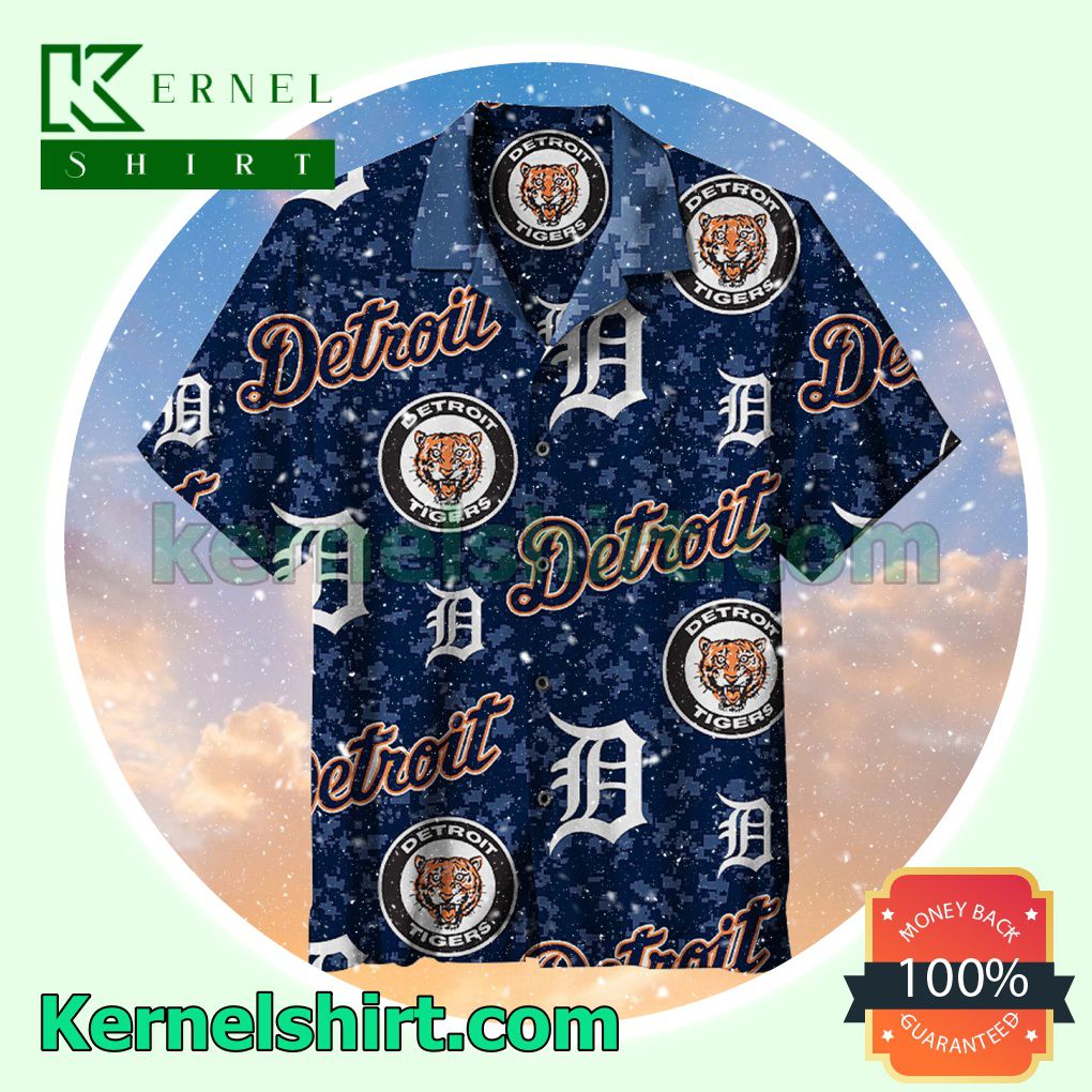 Detroit Tigers Baseball For Summer Navy Beach Shirt