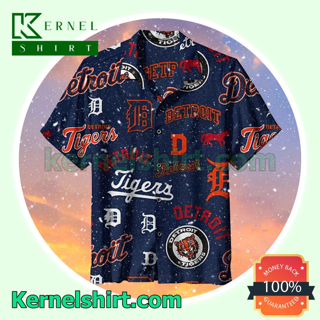 Detroit Tigers Mlb For Summer Navy Beach Shirt