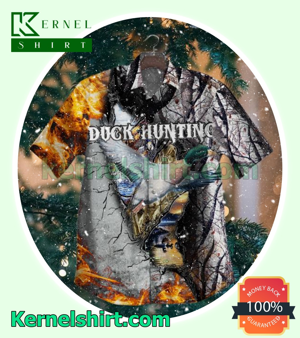 Duck Hunting Forest Fire Beach Shirts
