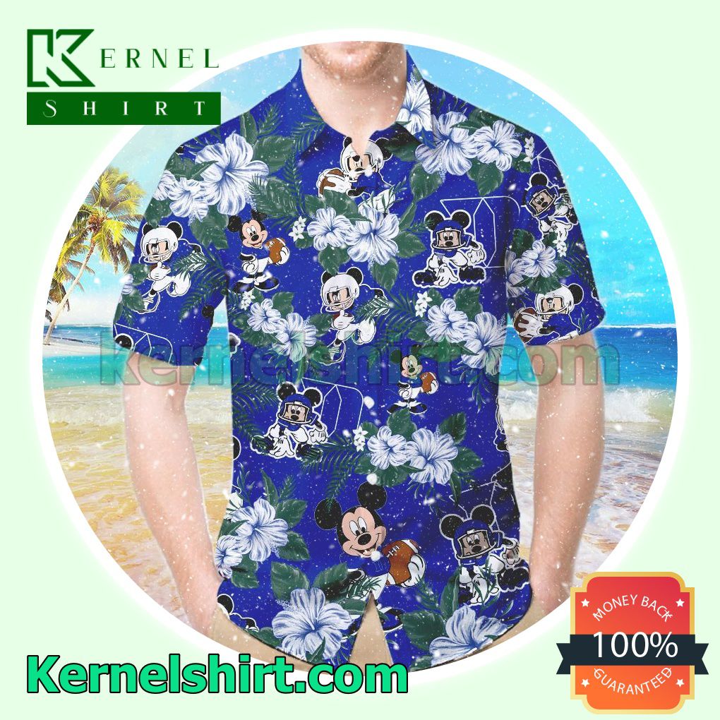Duke Blue Devils & Mickey Mouse Summer Hawaiian Shirt