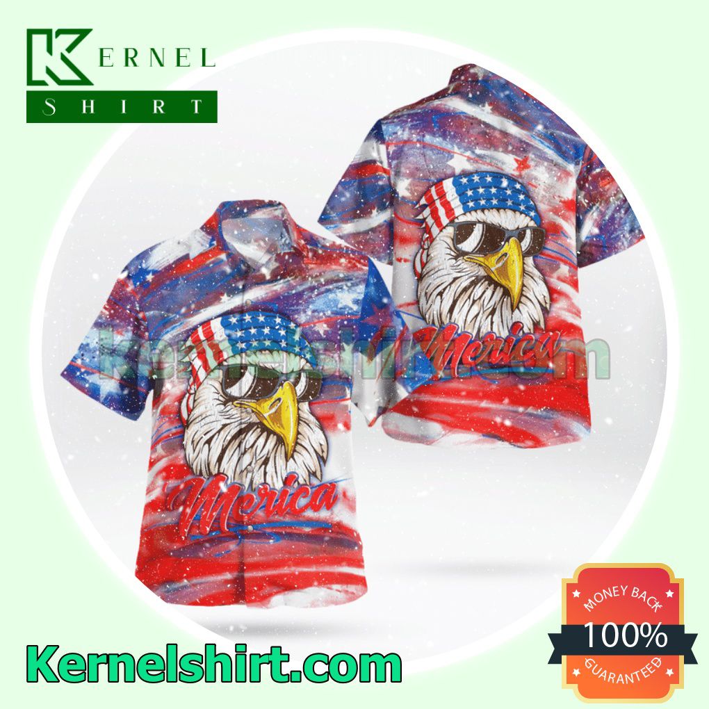 Eagle Mullet 4th Of July American Flag Merica Beach Shirts