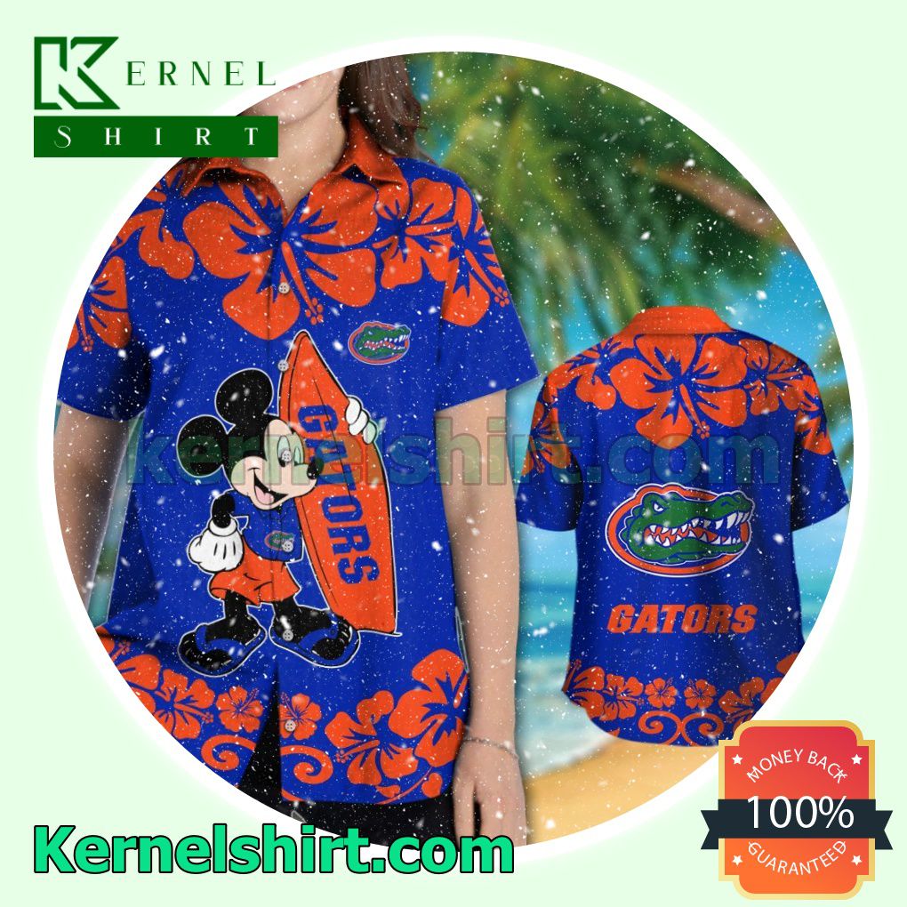 Florida Gators & Mickey Mouse Summer Hawaiian Shirt