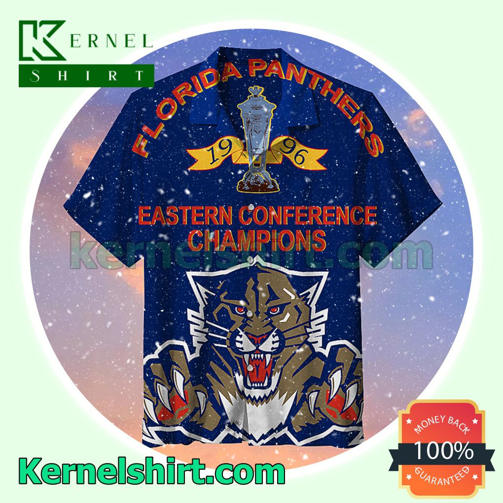 Florida Panthers 1996 Eastern Conference Champions Navy Beach Shirt