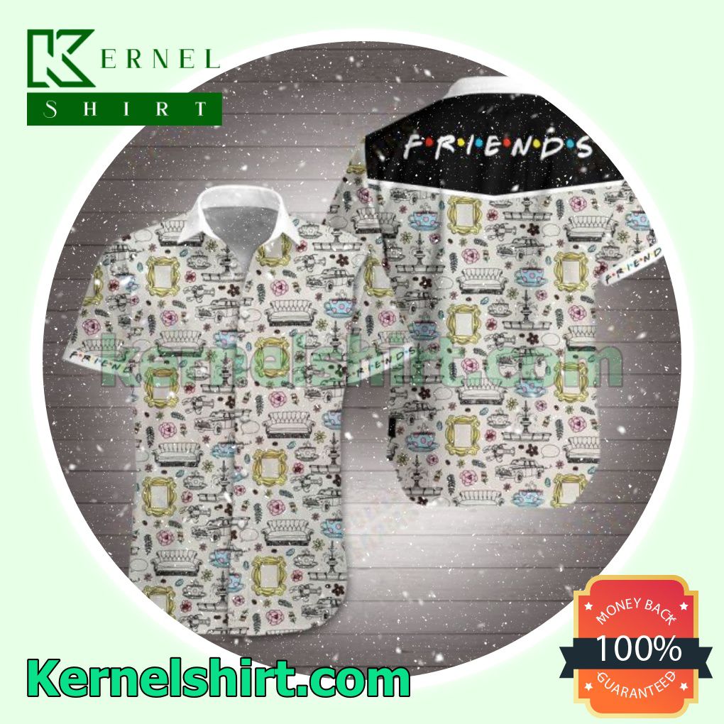 Friends Forever Sketch Icons Tv Show Beach Shirts