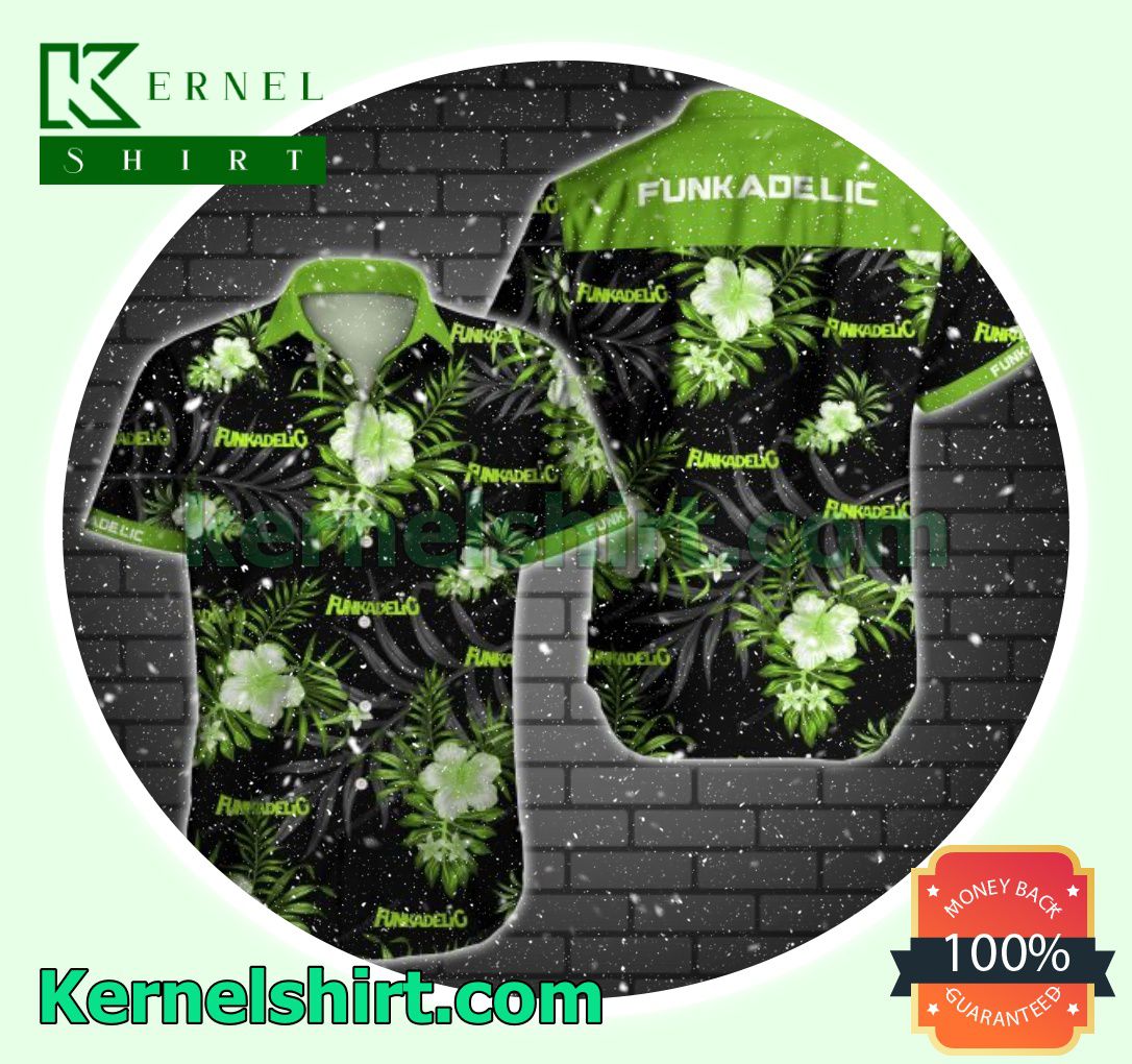 Funkadelic Neon Green Black Beach Shirts