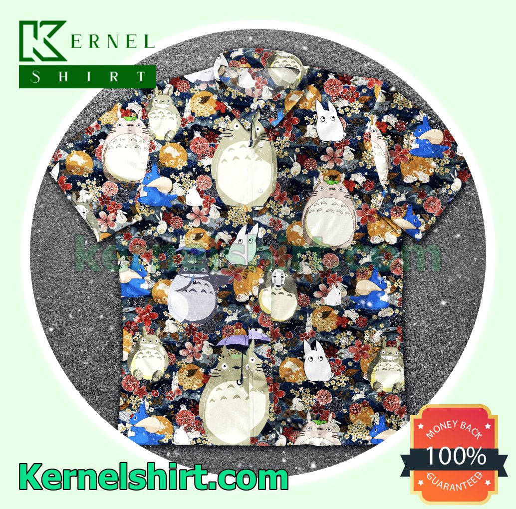 Ghibli Totoro With Friends Beach Shirts