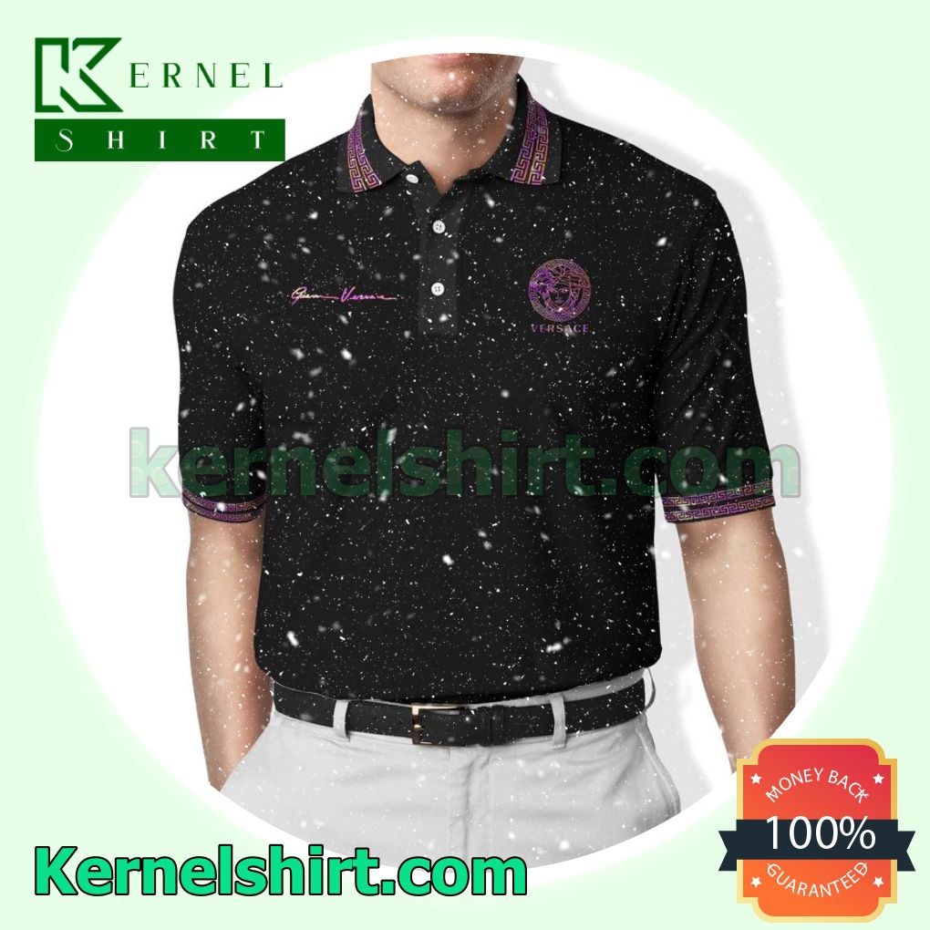 Gianni Versace Purple Color Changing Golf Polo