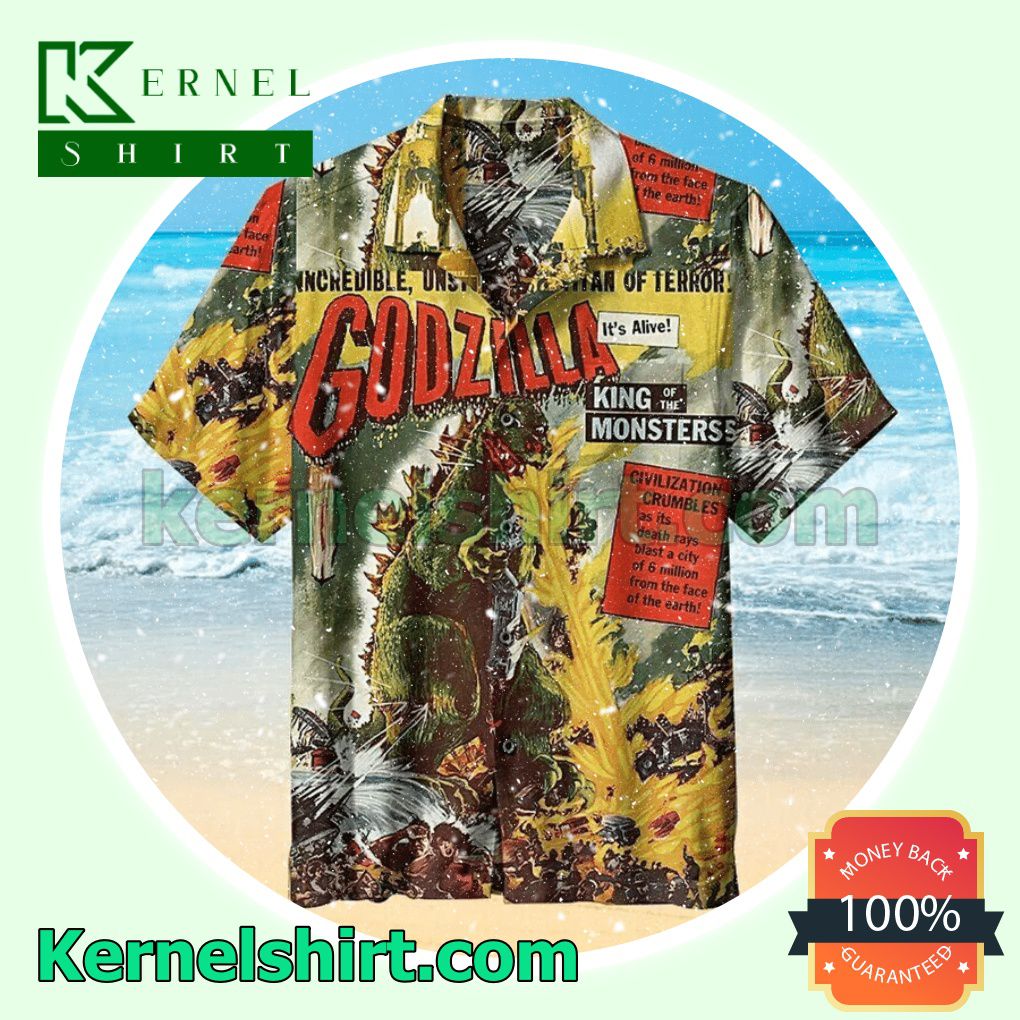 Godzilla, King Of The Monster 1956 Aloha Beach Hawaiian Shirt