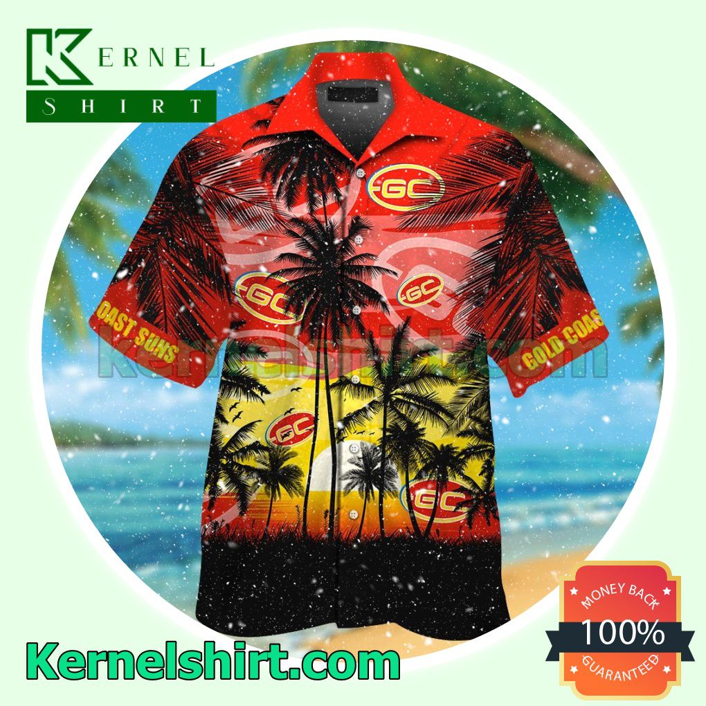 Gold Coast Suns Summer Hawaiian Shirt