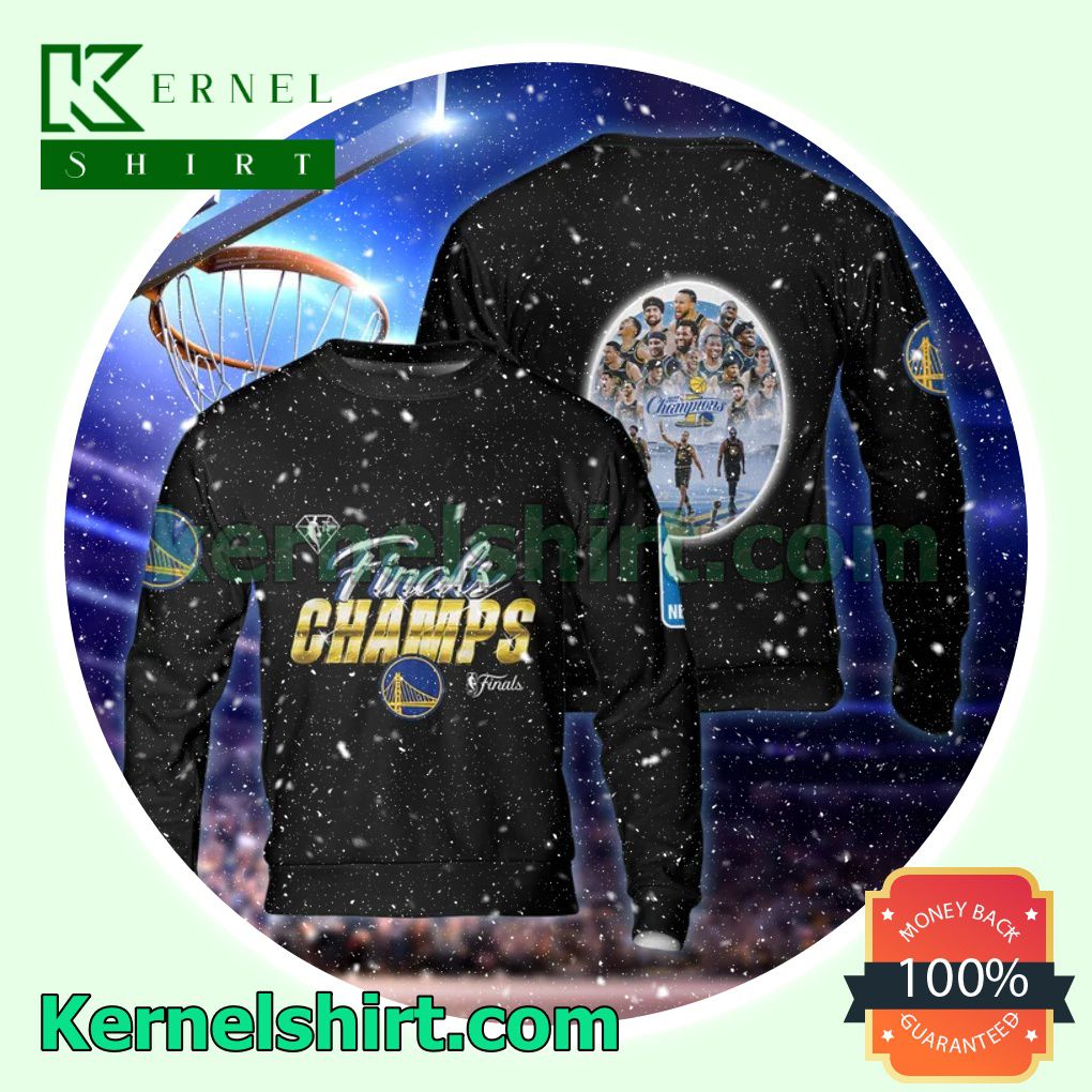 Golden State Warriors Finals Champs Black Custom Shirts, Crewneck Sweatshirts a