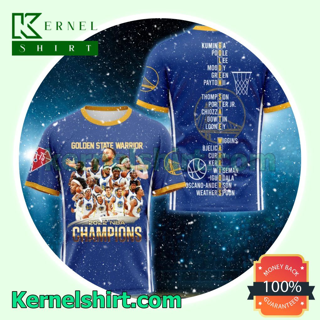 Golden State Warriors Great Team 2022 Nba Champions Navy Custom Shirts, Crewneck Sweatshirts
