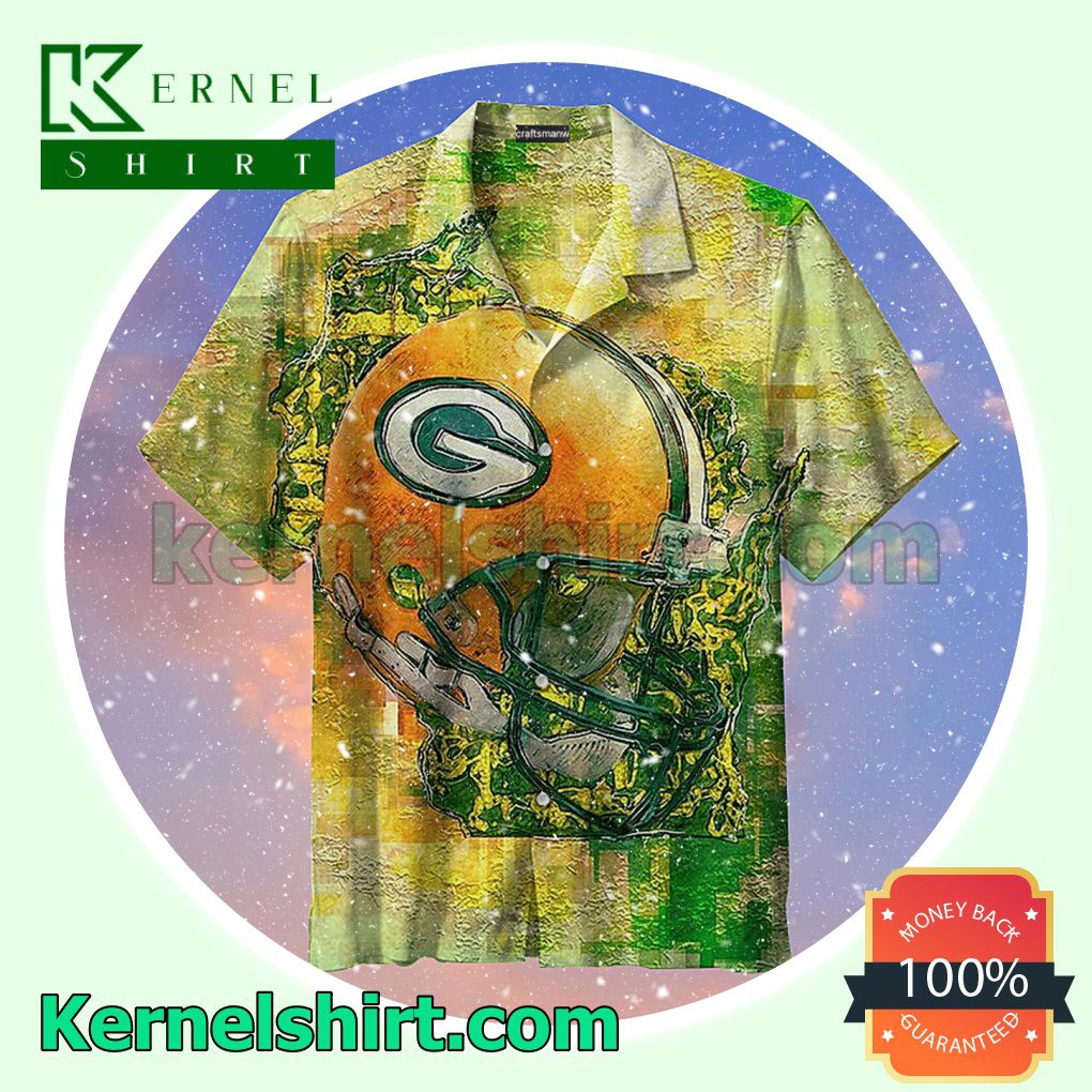 Green Bay Packers Painting By Jack Zulli Beach Shirt