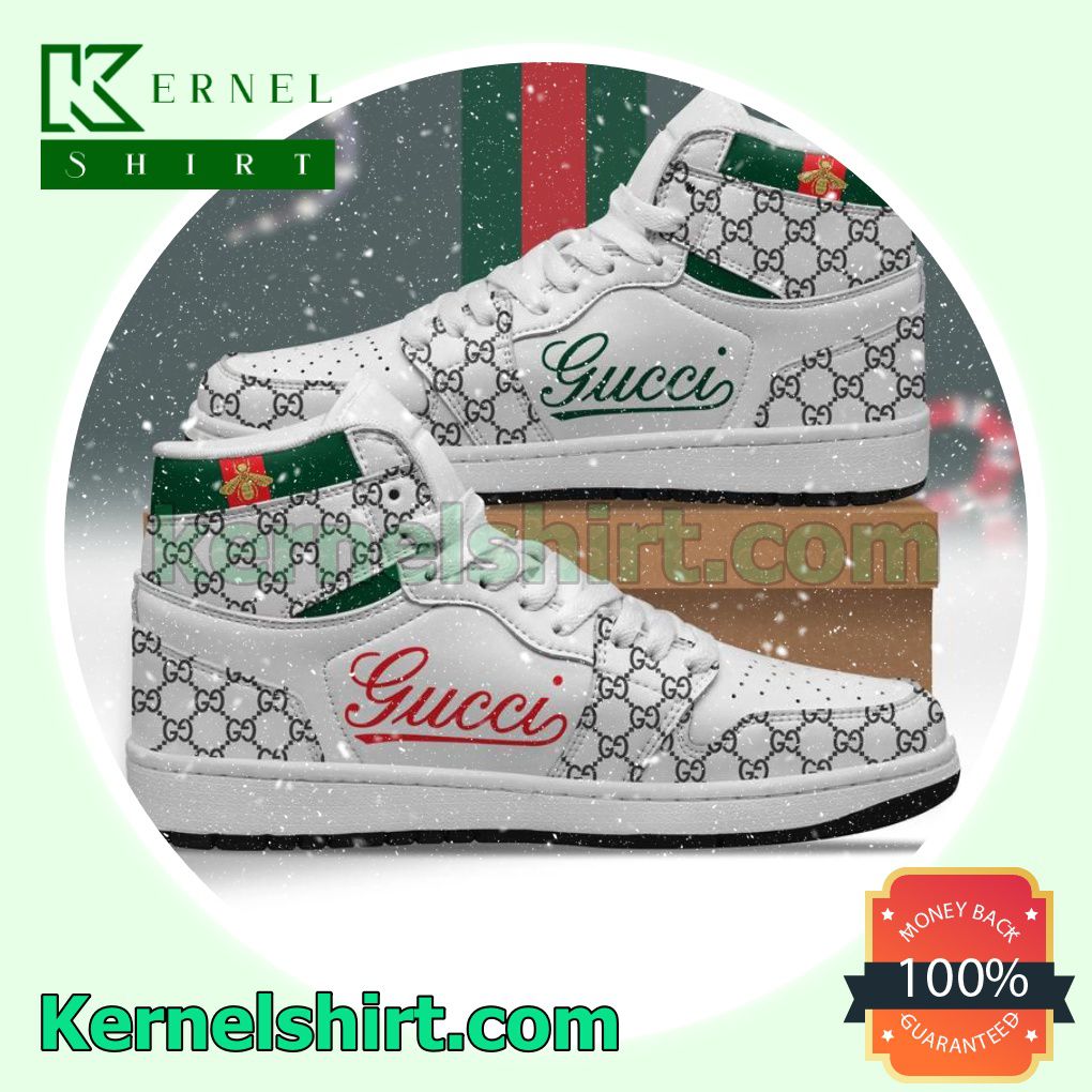 Gucci Bee White Nike Air Jordan 1 Shoes Sneakers