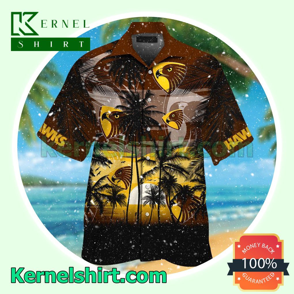 Hawthorn Hawks Summer Hawaiian Shirt