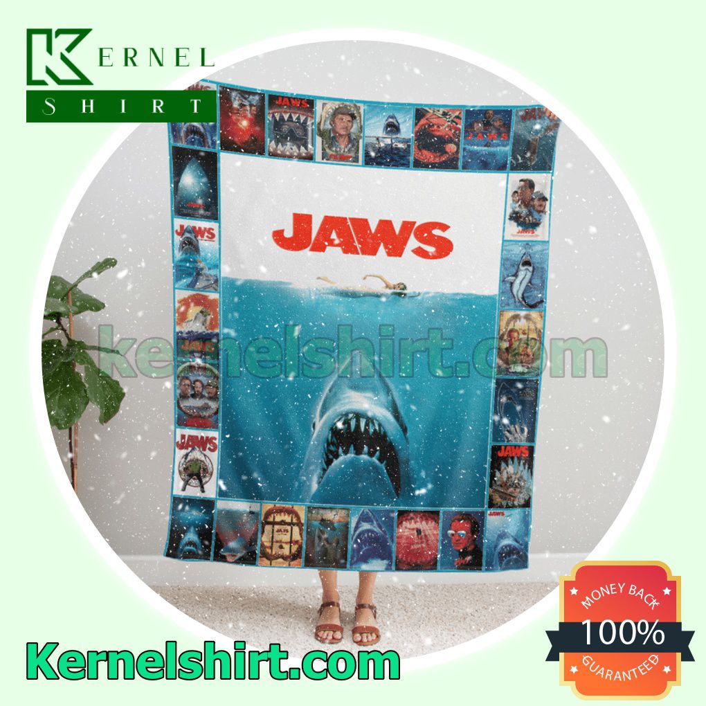 Horror Movie Jaws Custom Blanket