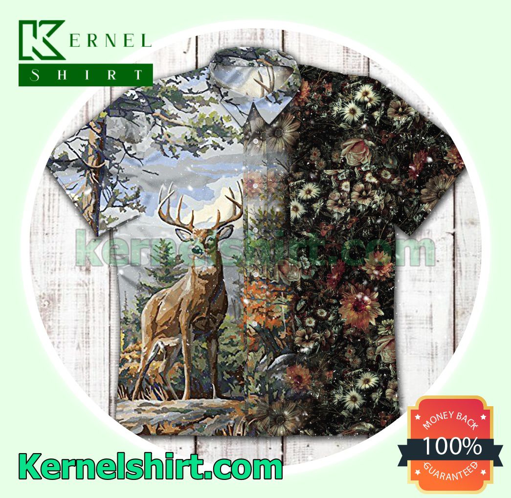 Hunting Deer In The Forest Beach Shirts