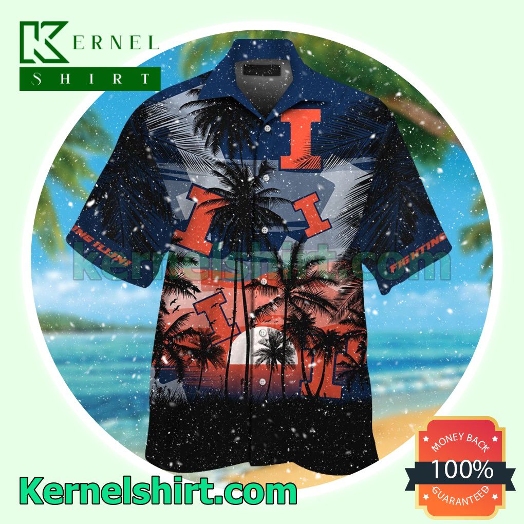 Illinois Fighting Illini Summer Hawaiian Shirt