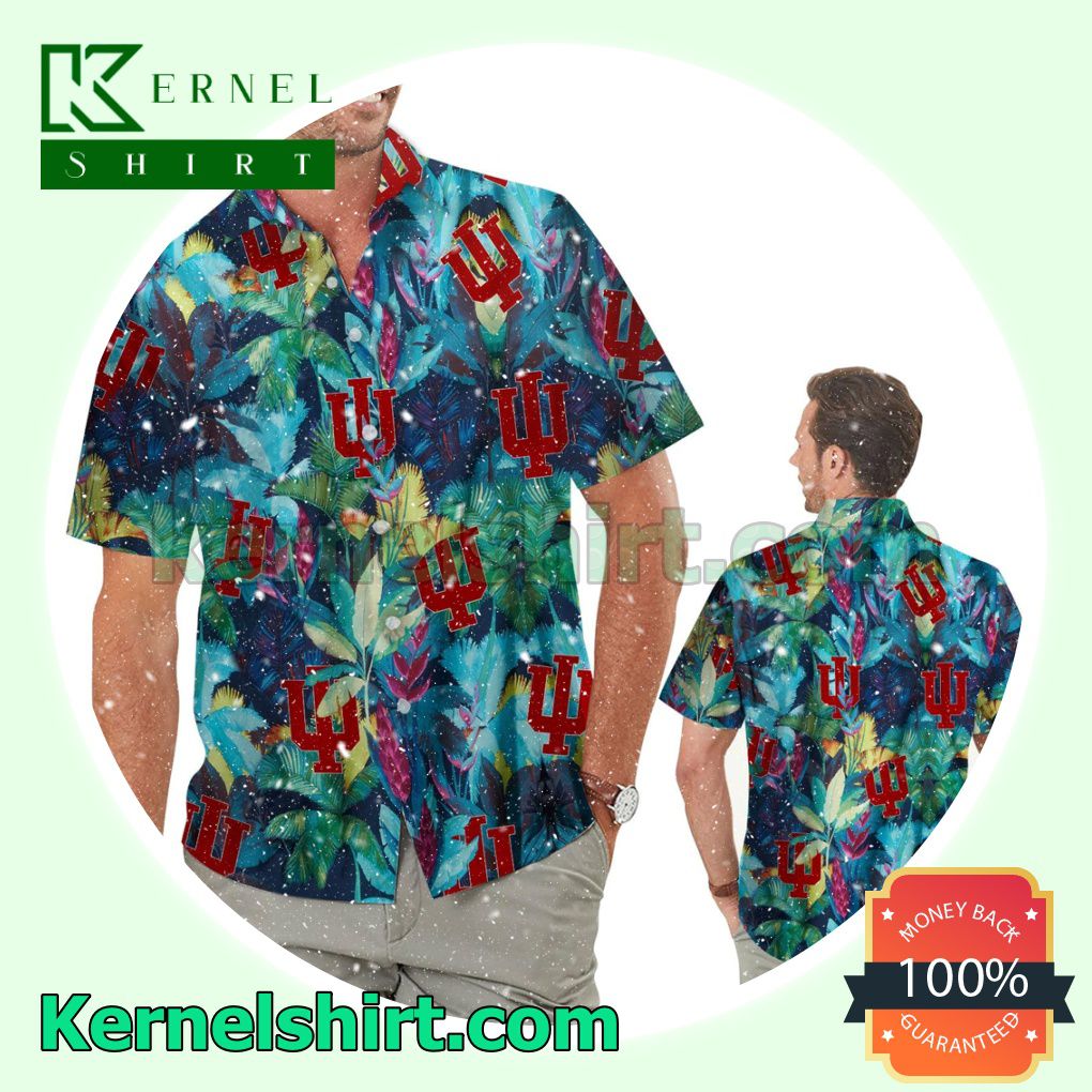 Indiana Hoosiers Floral Tropical Summer Hawaiian Shirt