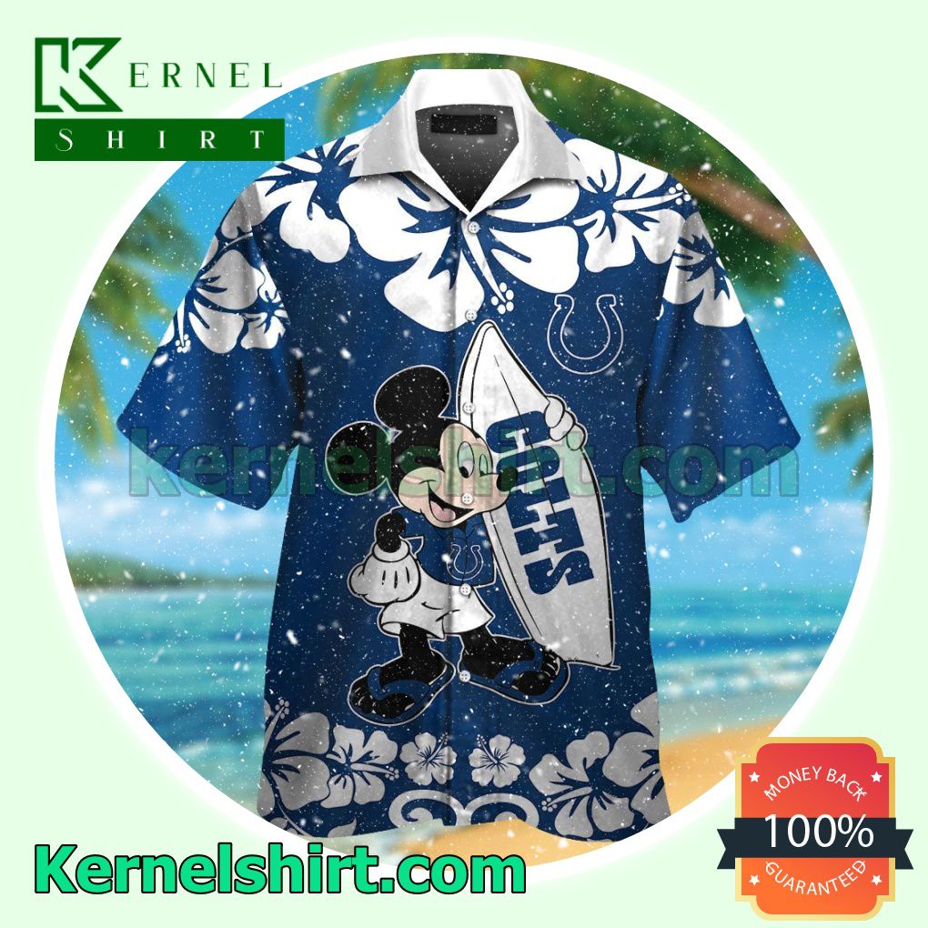 Indianapolis Colts & Mickey Mouse Summer Hawaiian Shirt