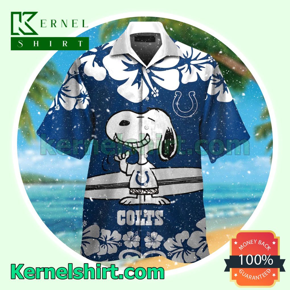 Indianapolis Colts & Snoopy Summer Hawaiian Shirt