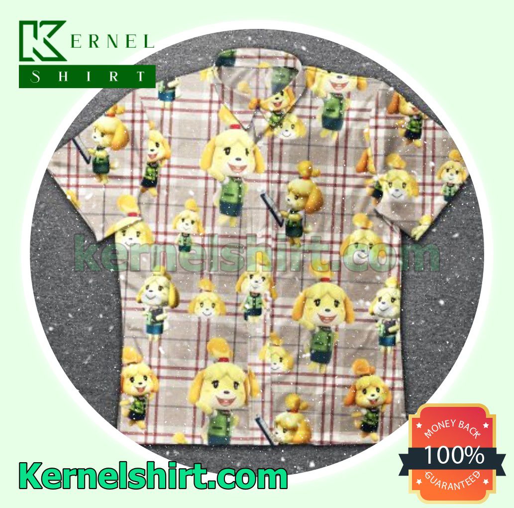 Isabelle Animal Crossing Plaid Beach Shirts