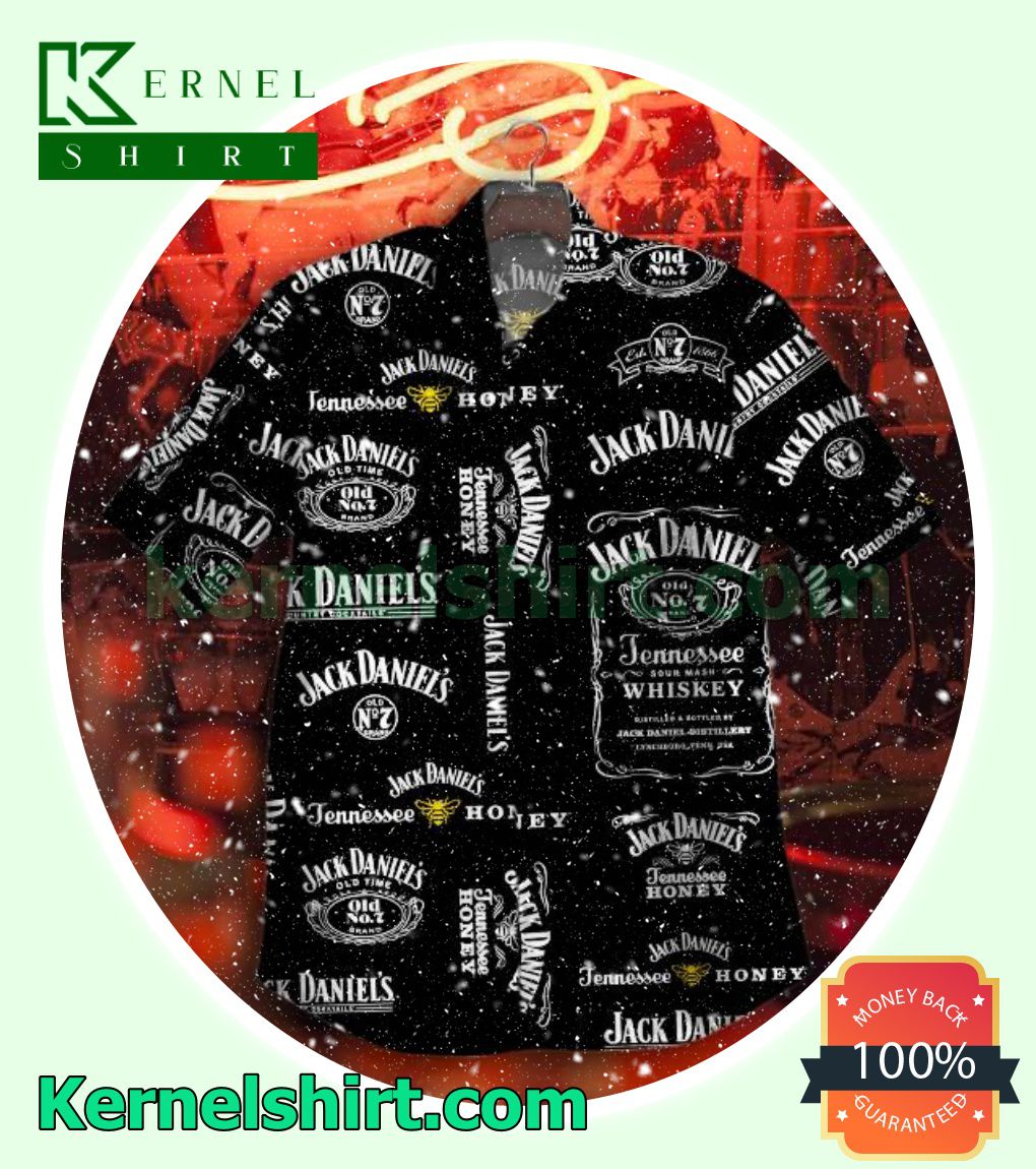 Jack Daniel's Tennessee Honey Black Summer Beach Shirts