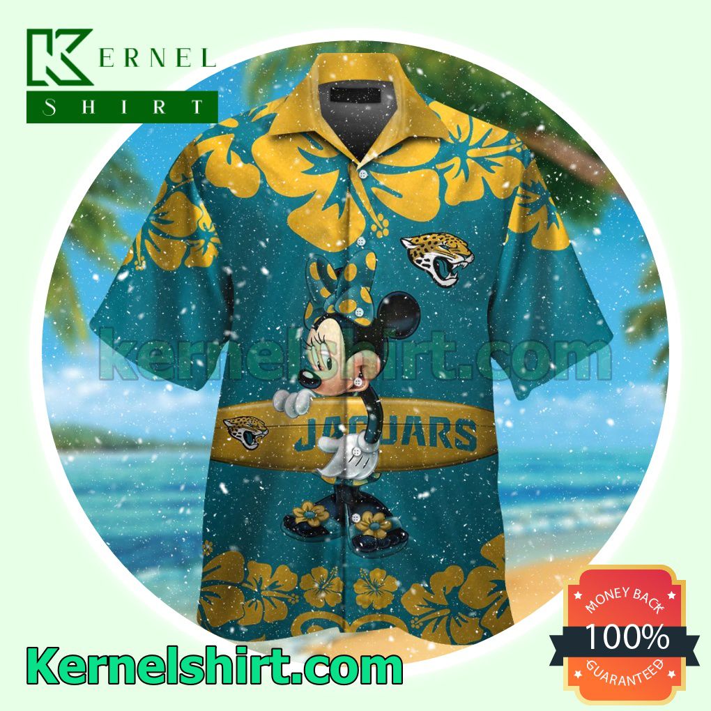 Jacksonville Jaguars & Minnie Mouse Summer Hawaiian Shirt