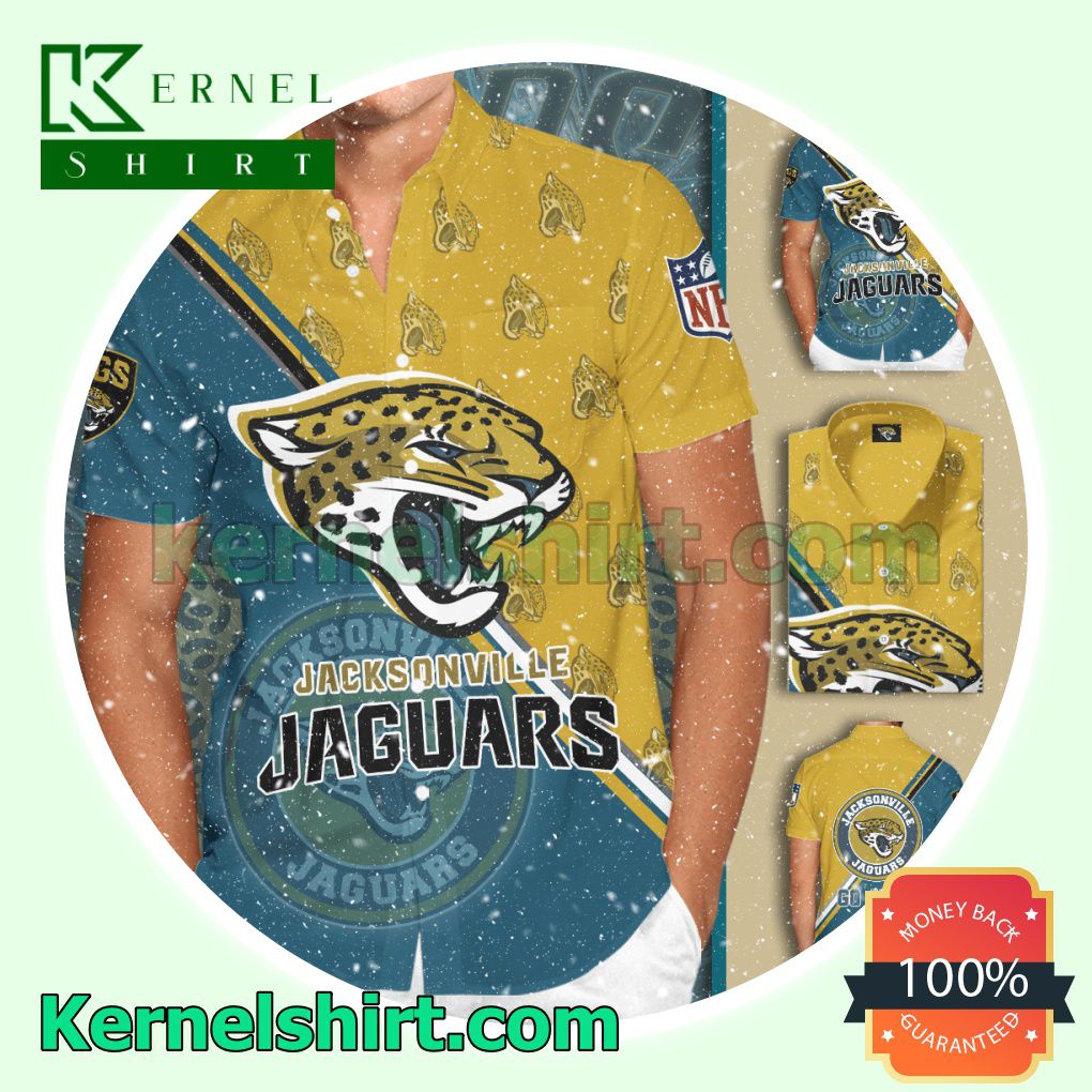Jacksonville Jaguars Teal Yellow Aloha Beach Hawaiian Shirt